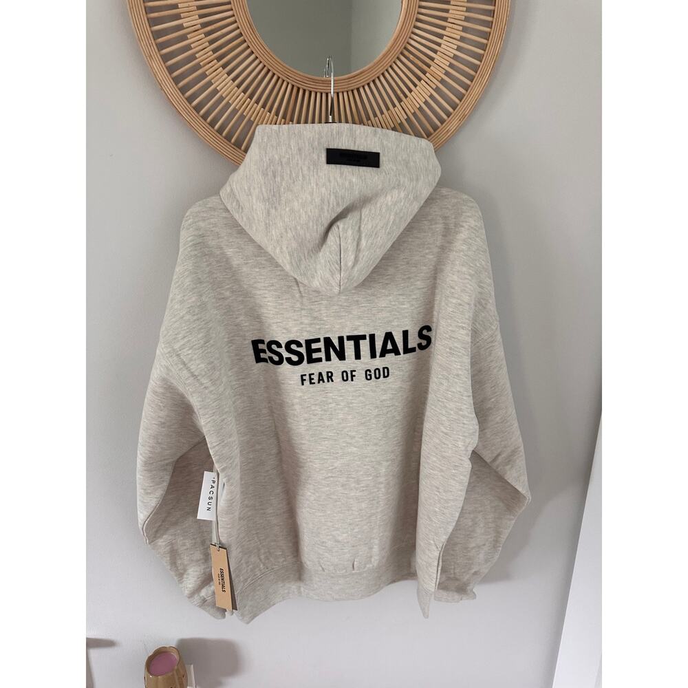 Fear of God Essentials Light Oatmeal Medium Unisex Sweatshirt